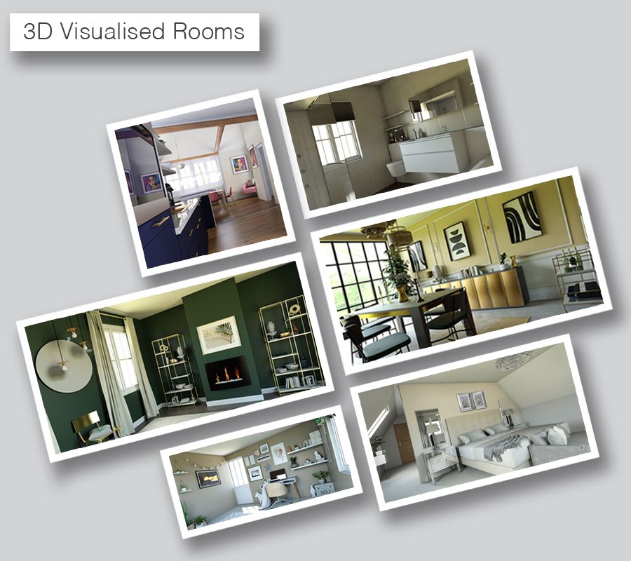 Flippa Interiors uses 3D realistic room visuals to help clients see their space before work has started